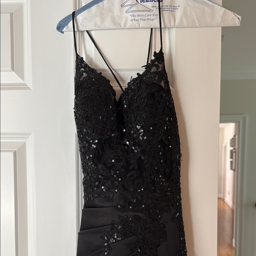 Black beaded gown